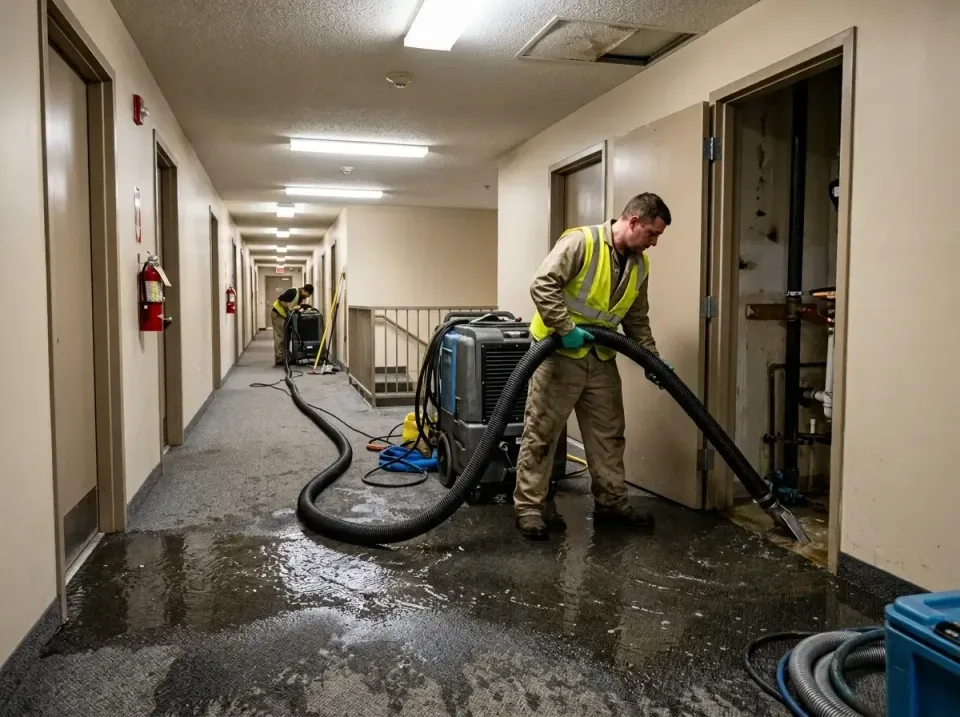 multi-unit-apartment-hallway-f-005 — frequently asked questions, Emergency Burst Pipe Water Extraction & Removal in Pea Ridg…